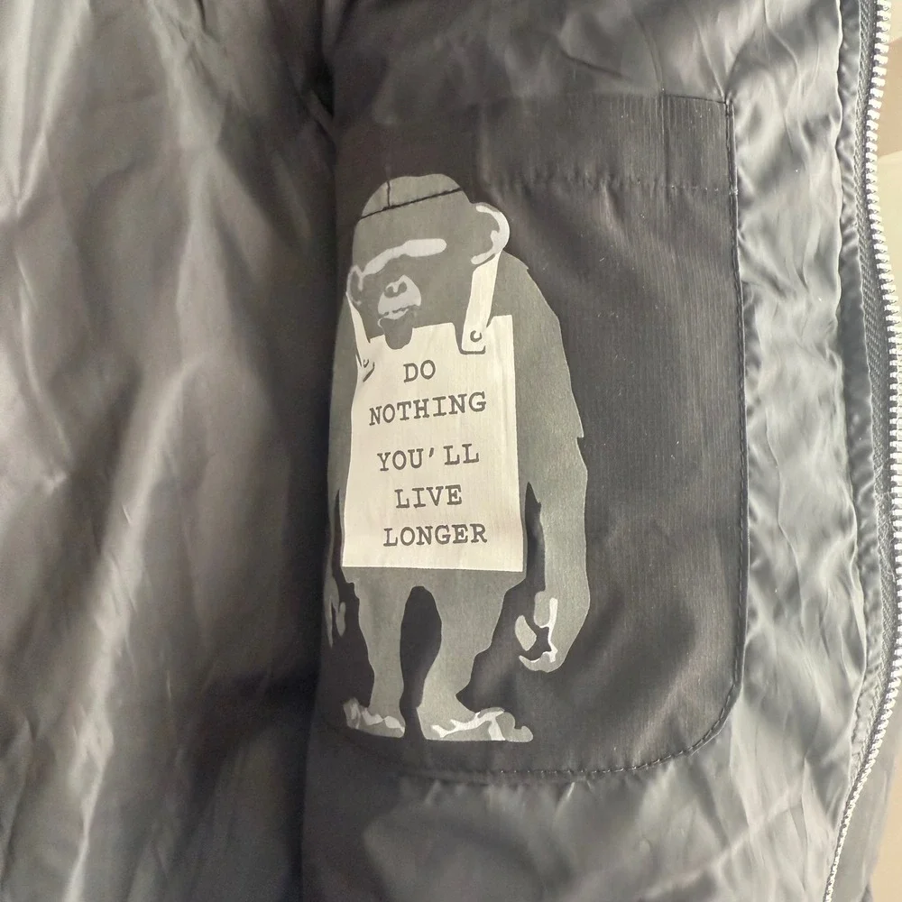 Tango Hotel Limited Edition Do Nothing Graffiti Black Puffer‎ Jacket XL